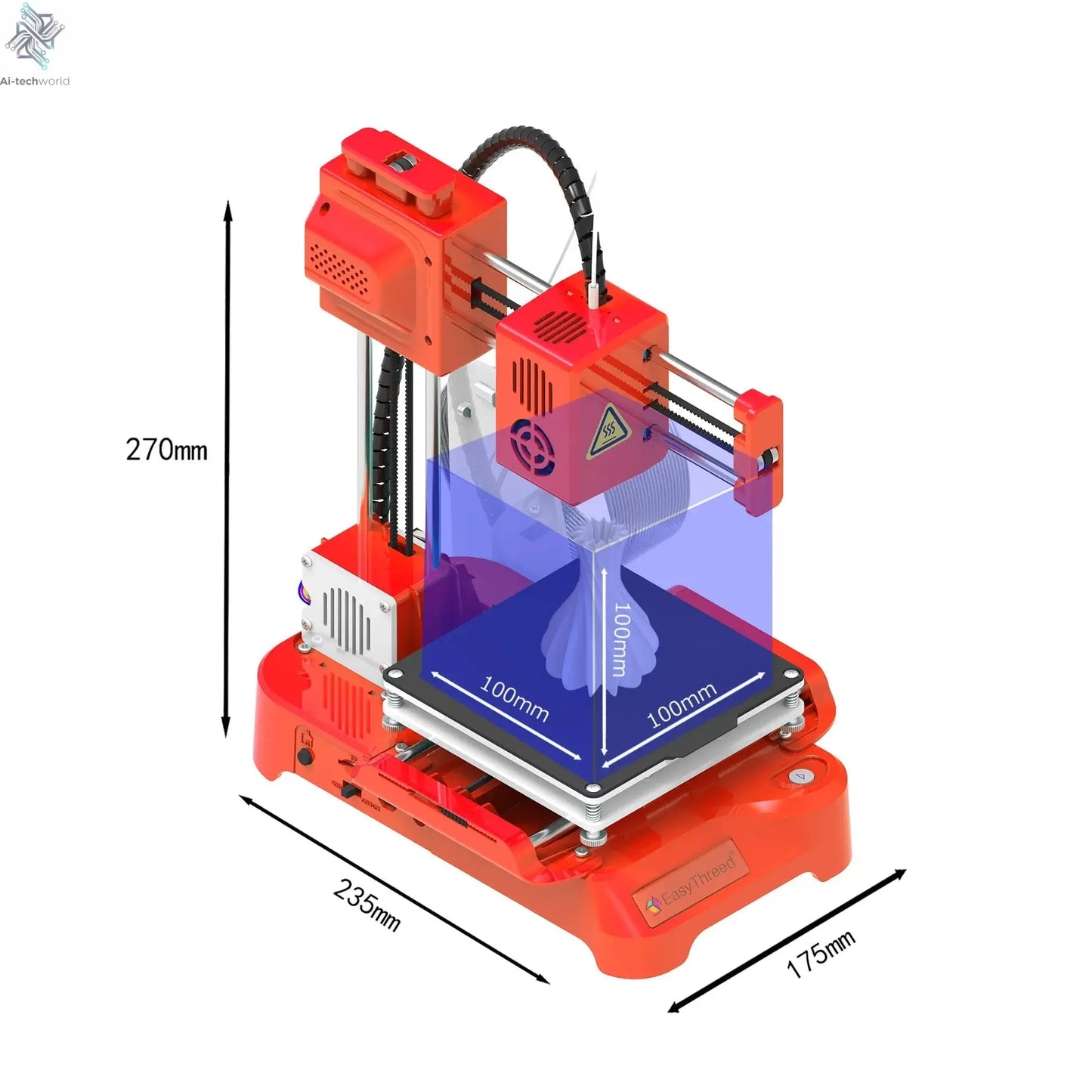 Easythreed 3D Printer K9 Easy To Use One-click Print Mainboard With Magnetic Platform Desktop Mini Printer K7 For Beginner Ai-TechWorld