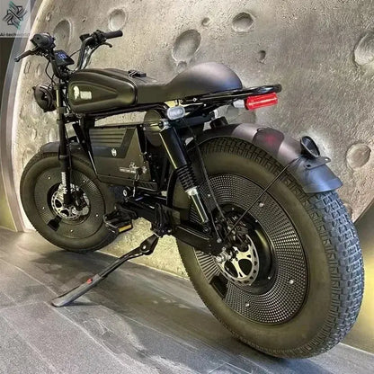 Ebike ZPW Black Warrior 3000W 60V 45AH Camping Motorcycle, Adult Electric Bike 20 Inch Fat Tire Electric Bike Ai-TechWorld 