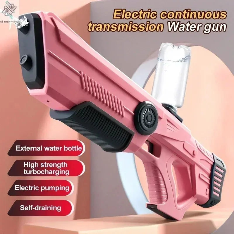 Electric Automatic Water Storage Gun Toys Portable Children Summer Beach Outdoor Fight Fantasy Spray Gun Toys Boy Kid Adult Game Ai-TechWorld 