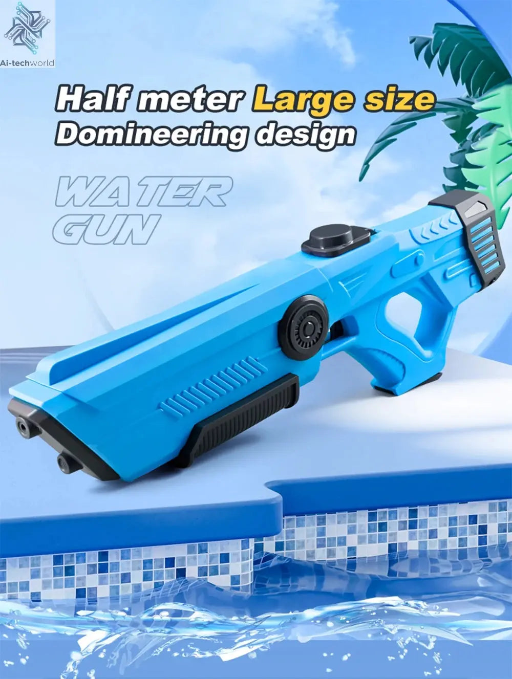 Electric Automatic Water Storage Gun Toys Portable Children Summer Beach Outdoor Fight Fantasy Spray Gun Toys Boy Kid Adult Game Ai-TechWorld 