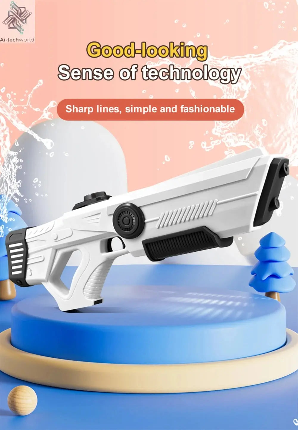 Electric Automatic Water Storage Gun Toys Portable Children Summer Beach Outdoor Fight Fantasy Spray Gun Toys Boy Kid Adult Game Ai-TechWorld 