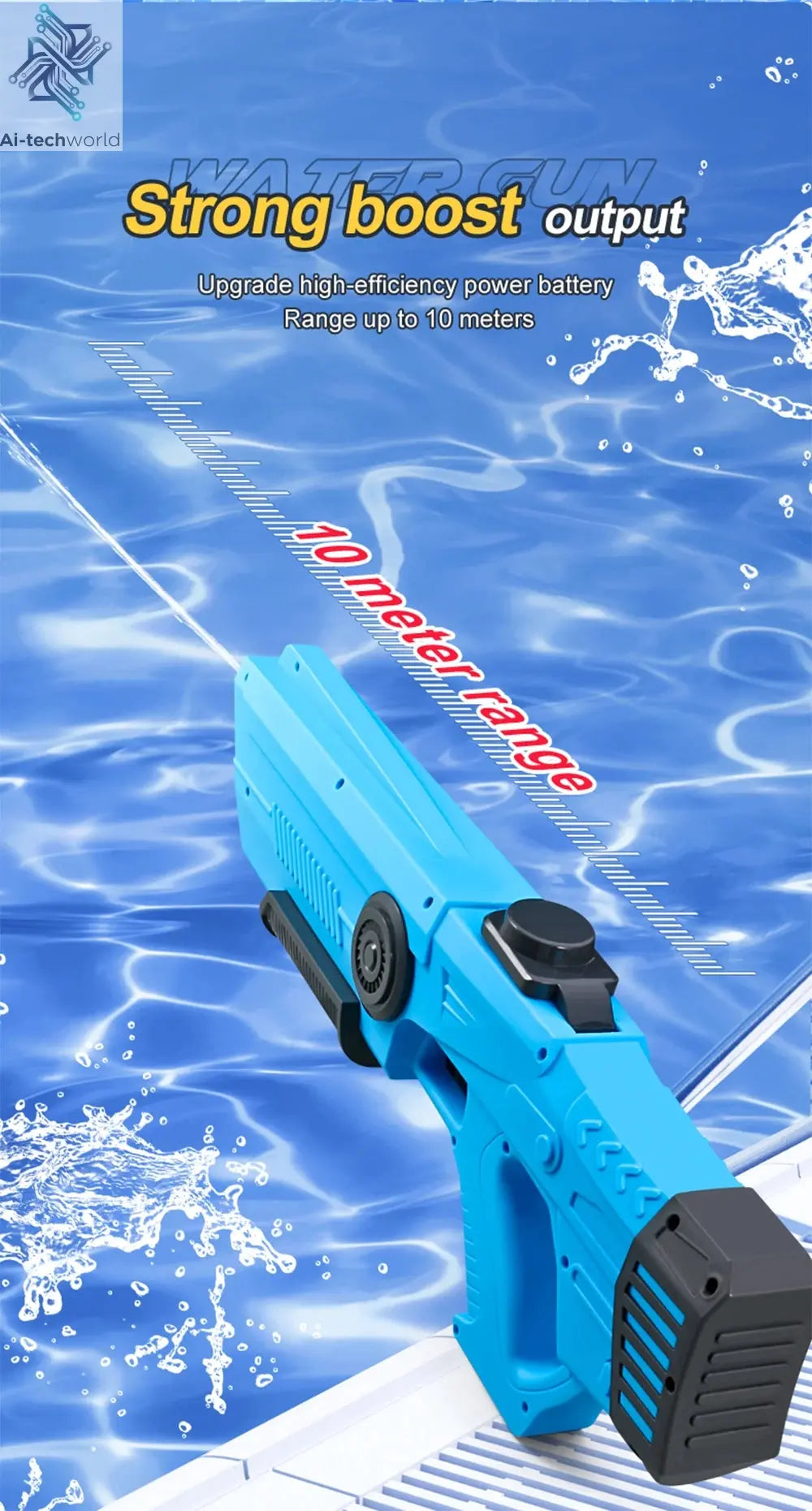 Electric Automatic Water Storage Gun Toys Portable Children Summer Beach Outdoor Fight Fantasy Spray Gun Toys Boy Kid Adult Game Ai-TechWorld 