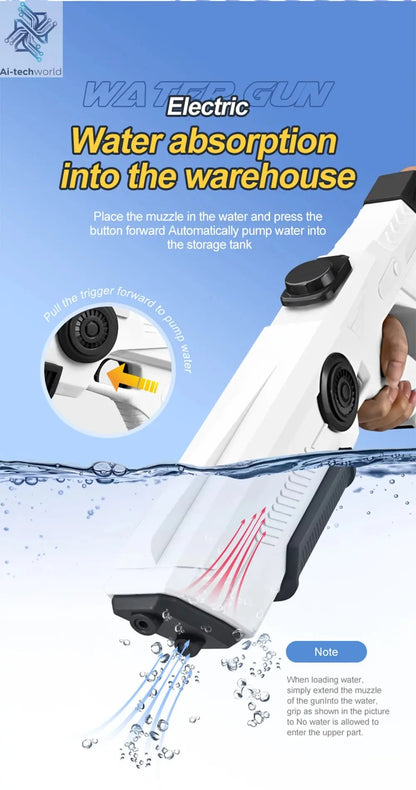 Electric Automatic Water Storage Gun Toys Portable Children Summer Beach Outdoor Fight Fantasy Spray Gun Toys Boy Kid Adult Game Ai-TechWorld 
