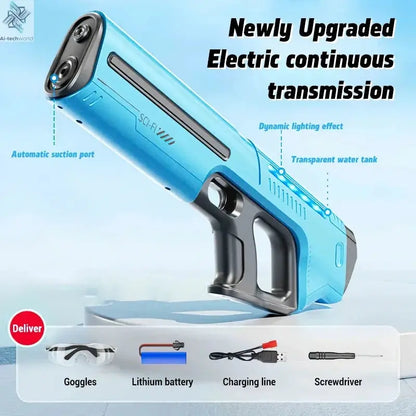 Electric Automatic Water Storage Gun Toys Portable Children Summer Beach Outdoor Fight Fantasy Spray Gun Toys Boy Kid Adult Game Ai-TechWorld 