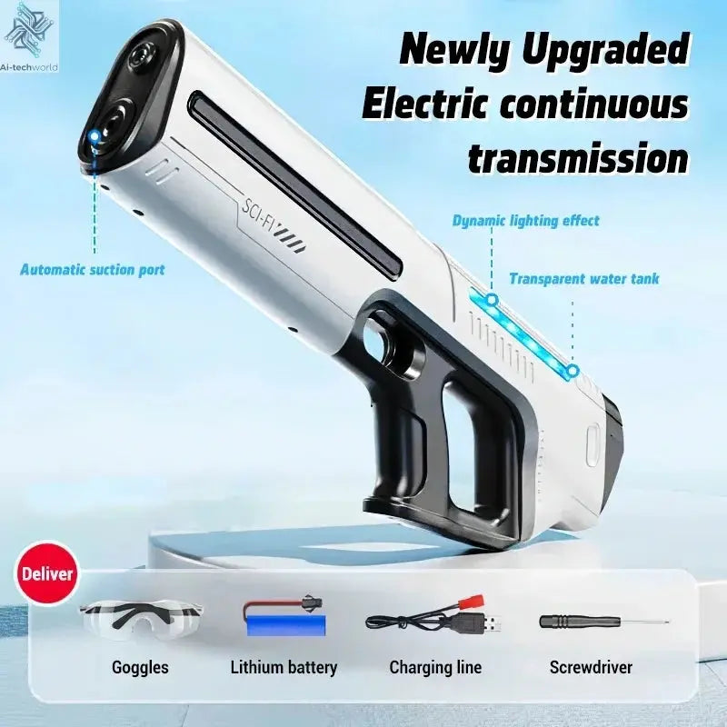 Electric Automatic Water Storage Gun Toys Portable Children Summer Beach Outdoor Fight Fantasy Spray Gun Toys Boy Kid Adult Game Ai-TechWorld 