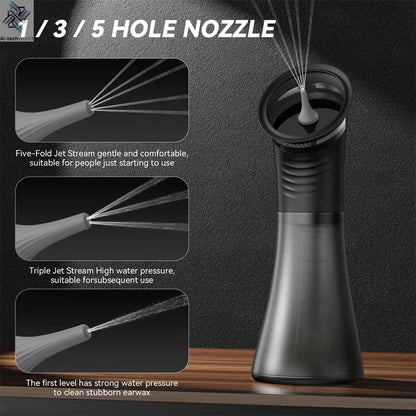 Electric Ear Wax Removal System Water Powered Ear Cleaning Tool with Irrigation Flusher 3 Pressure Settings Safe & Effective Ai-TechWorld 