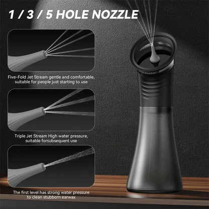 Electric Ear Wax Removal System Water Powered Ear Cleaning Tool with Irrigation Flusher 3 Pressure Settings Safe & Effective Ai-TechWorld 