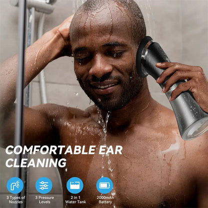 Electric Ear Wax Removal System Water Powered Ear Cleaning Tool with Irrigation Flusher 3 Pressure Settings Safe & Effective Ai-TechWorld 