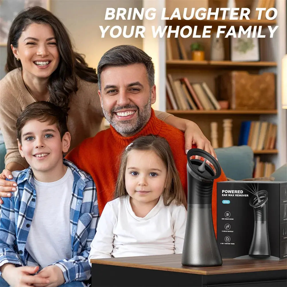 Electric Ear Wax Removal System Water Powered Ear Cleaning Tool with Irrigation Flusher 3 Pressure Settings Safe & Effective Ai-TechWorld 