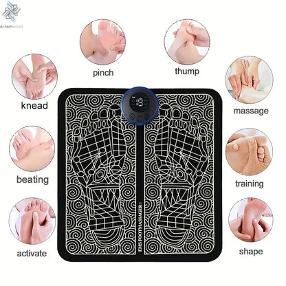 Electric Foot Massager Pad Muscle Massage Relaxation Trainer For Massage Fitness Outdoor Sport Home Family Relax Ai-TechWorld 