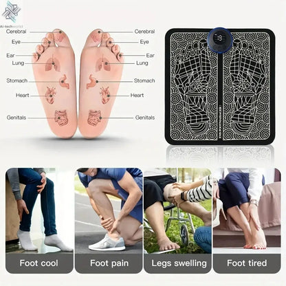 Electric Foot Massager Pad Muscle Massage Relaxation Trainer For Massage Fitness Outdoor Sport Home Family Relax Ai-TechWorld 