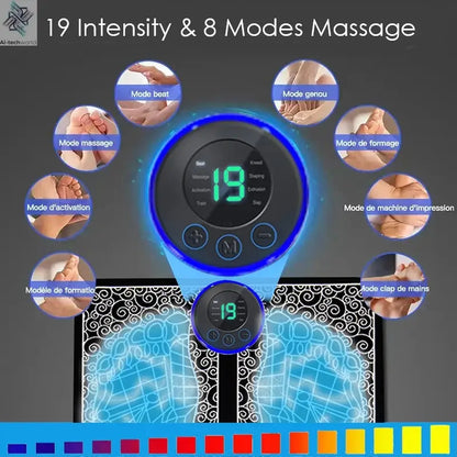 Electric Foot Massager Pad Muscle Massage Relaxation Trainer For Massage Fitness Outdoor Sport Home Family Relax Ai-TechWorld 