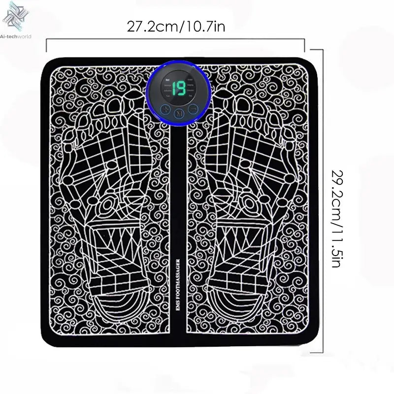 Electric Foot Massager Pad Muscle Massage Relaxation Trainer For Massage Fitness Outdoor Sport Home Family Relax Ai-TechWorld 