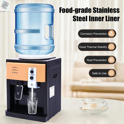 Electric Hot and Cold Water Cooler Dispenser Versatile Desktop Top Loading Water Dispenser for Home Office (110V US / 220V EU) Ai-TechWorld 