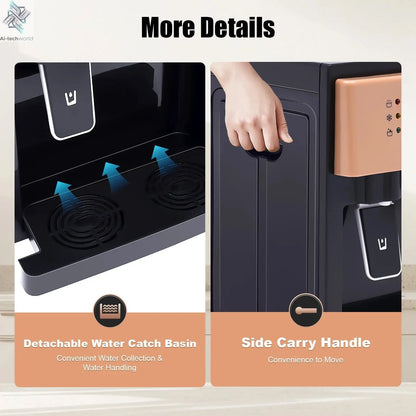 Electric Hot and Cold Water Cooler Dispenser Versatile Desktop Top Loading Water Dispenser for Home Office (110V US / 220V EU) Ai-TechWorld 