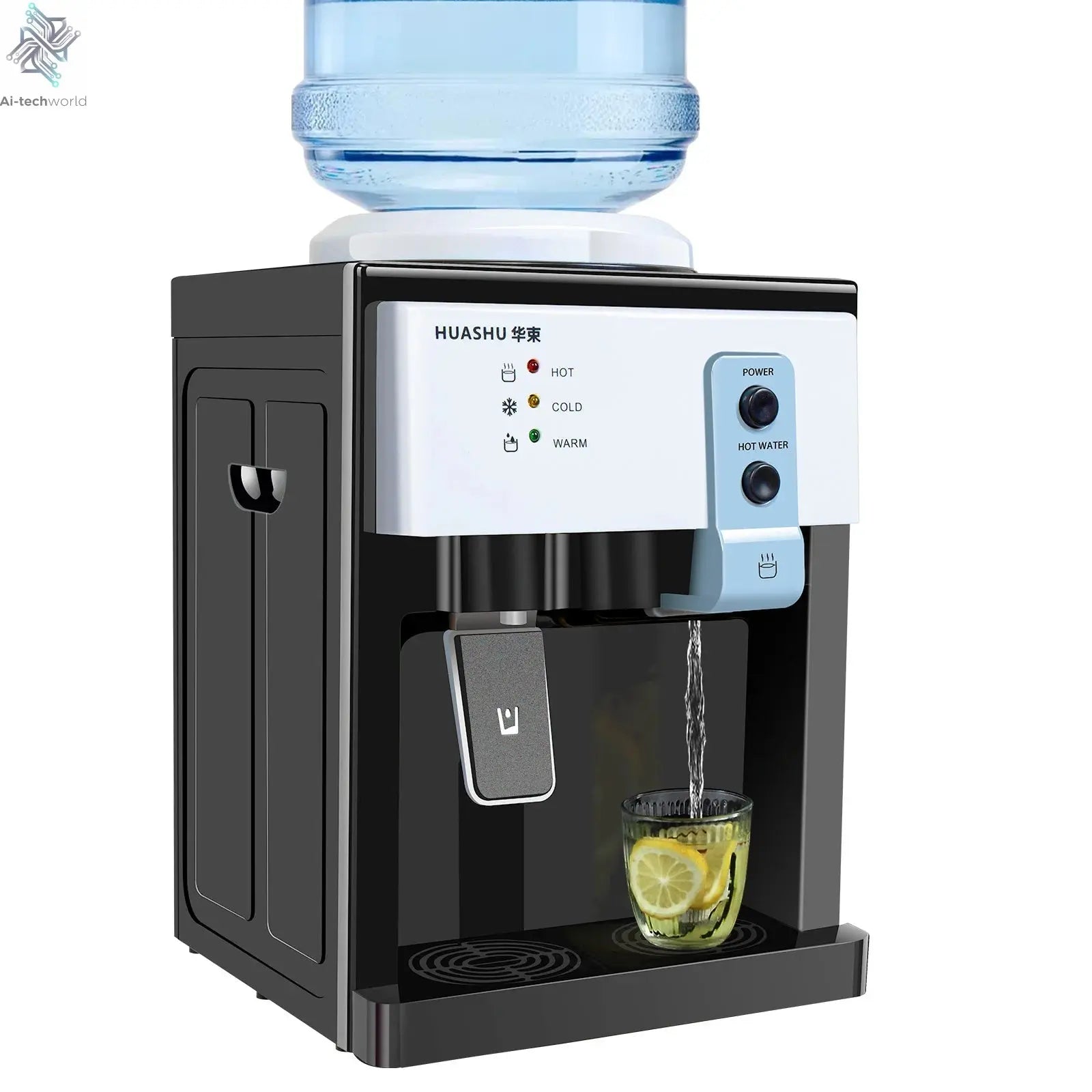 Electric Hot and Cold Water Cooler Dispenser Versatile Desktop Top Loading Water Dispenser for Home Office (110V US / 220V EU) Ai-TechWorld 