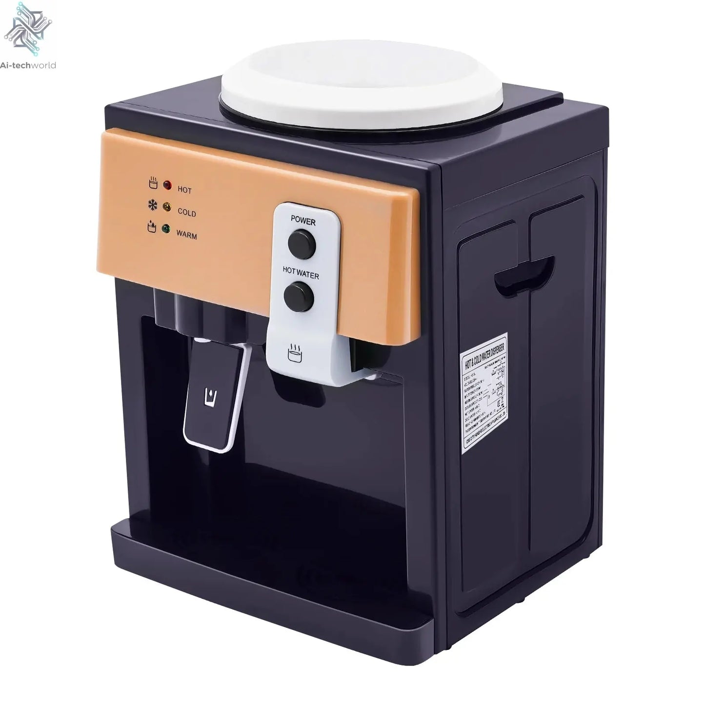 Electric Hot and Cold Water Cooler Dispenser Versatile Desktop Top Loading Water Dispenser for Home Office (110V US / 220V EU) Ai-TechWorld 