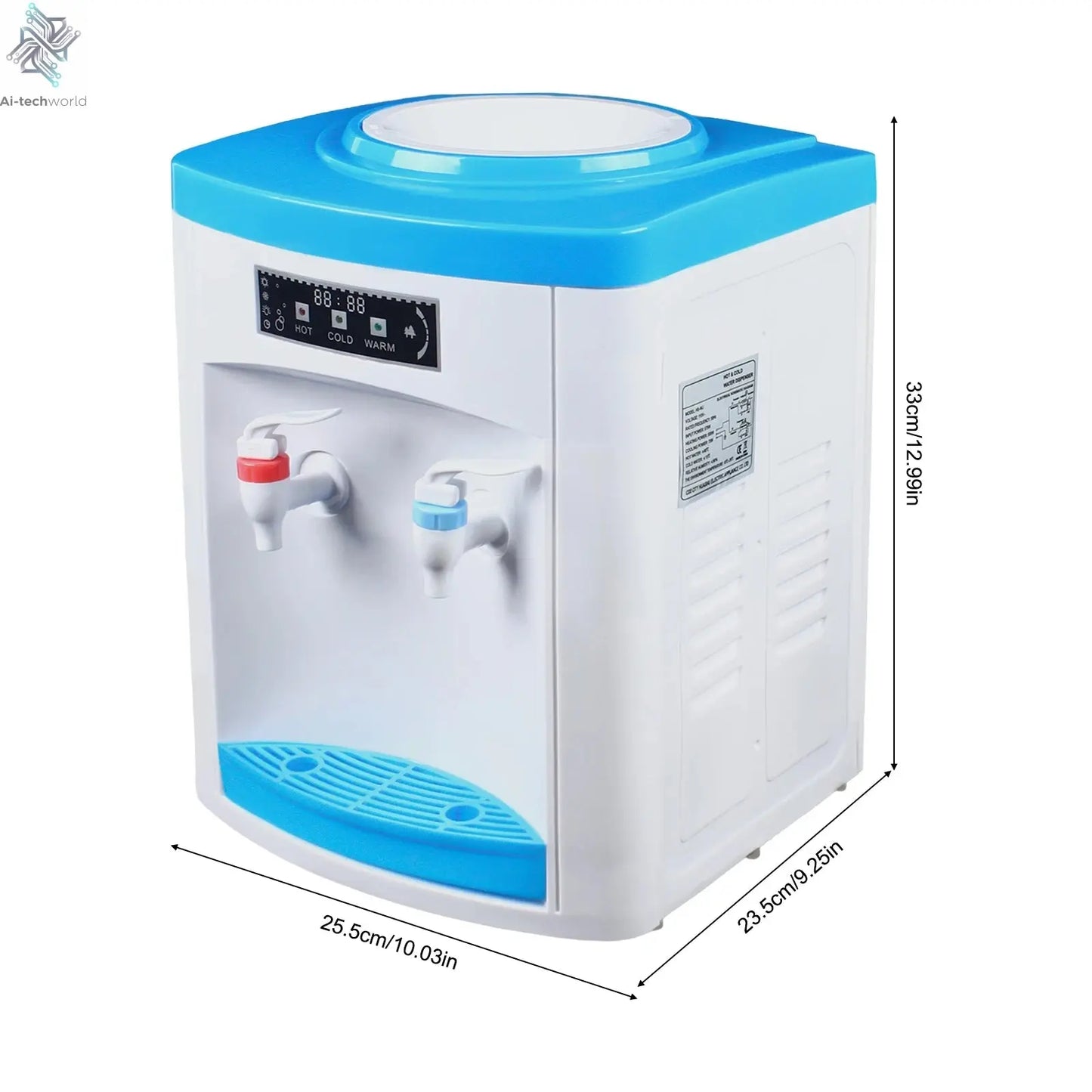 Electric Hot and Cold Water Cooler Dispenser Versatile Desktop Top Loading Water Dispenser for Home Office (110V US / 220V EU) Ai-TechWorld 