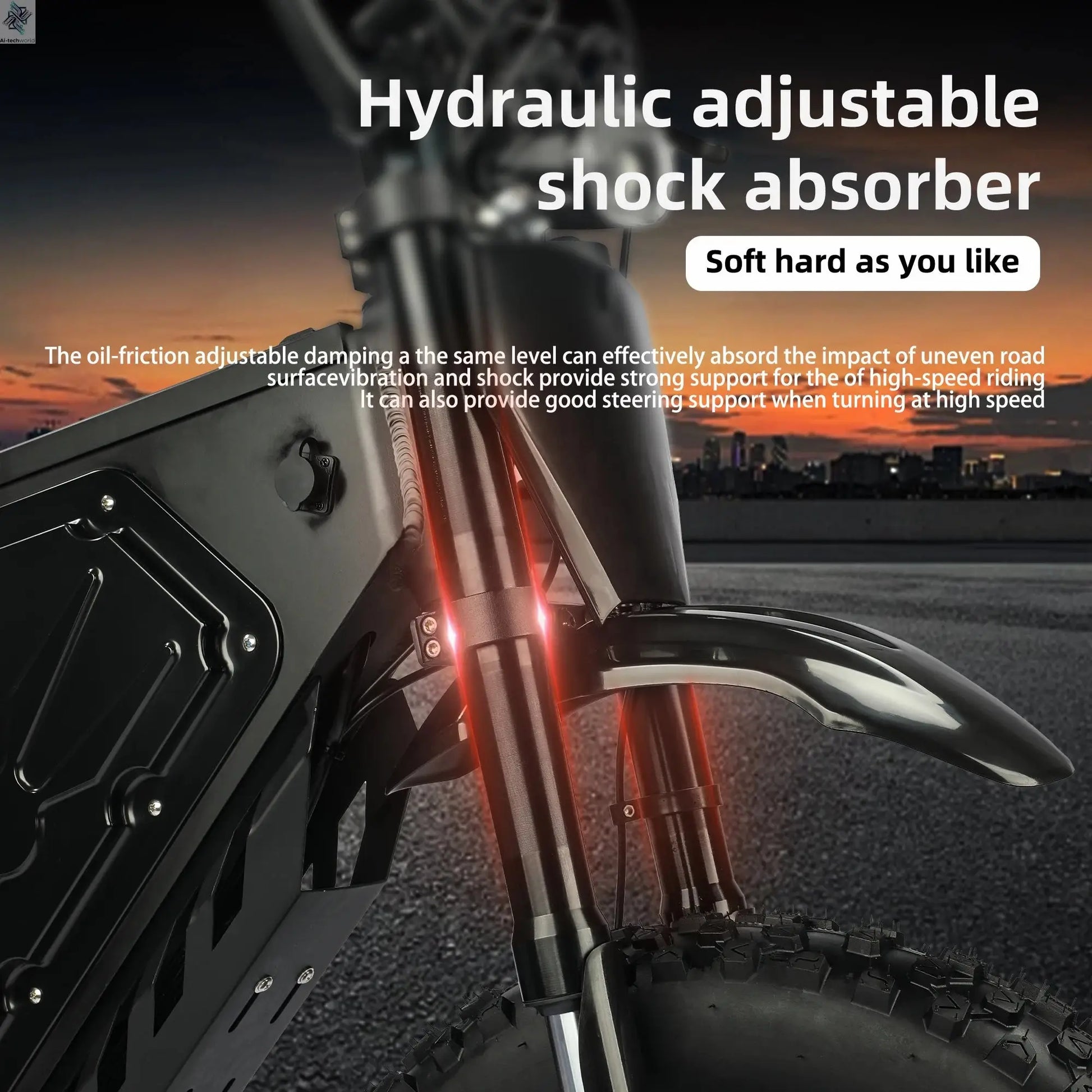 Electric Mountain Bike for Adults, 3000W E-bike , 45 MPH & 60 Miles Range, 60V 25AH Removable Battery Dual Shock Absorber E Bike Ai-TechWorld 