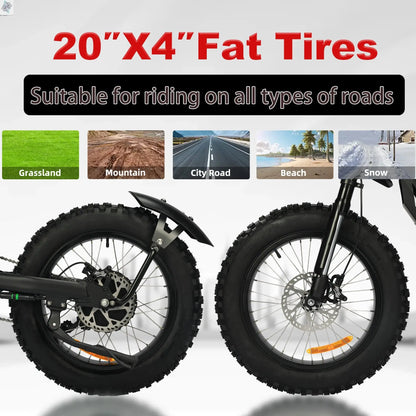 Electric Mountain Bike for Adults, 3000W E-bike , 45 MPH & 60 Miles Range, 60V 25AH Removable Battery Dual Shock Absorber E Bike Ai-TechWorld 
