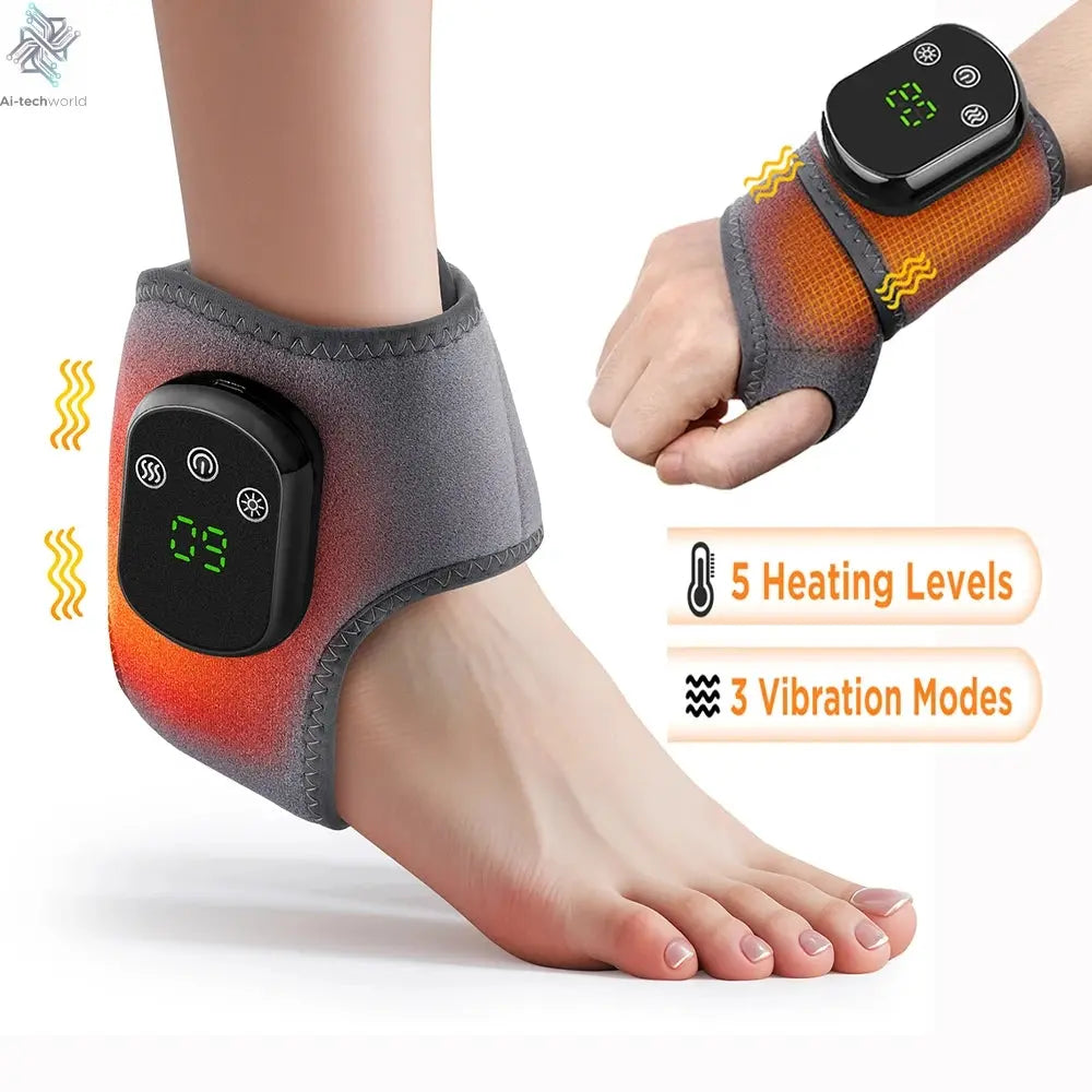 Electric foot and hand massager can vibrate and heat the ankles and ankles, and the bracket joints are portable, which can relax Ai-TechWorld 