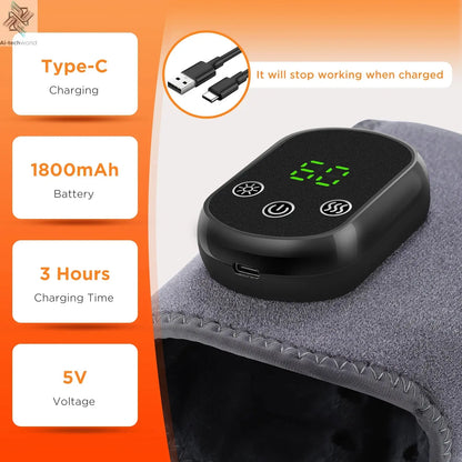 Electric foot and hand massager can vibrate and heat the ankles and ankles, and the bracket joints are portable, which can relax Ai-TechWorld 