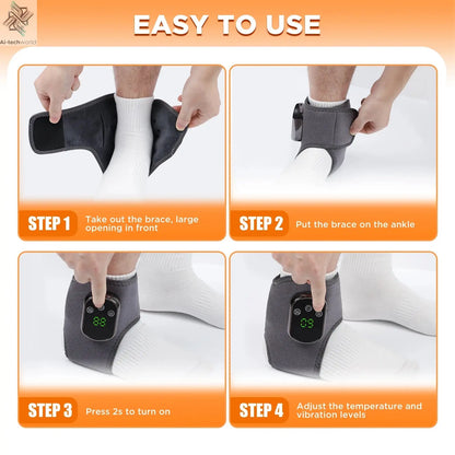Electric foot and hand massager can vibrate and heat the ankles and ankles, and the bracket joints are portable, which can relax Ai-TechWorld 
