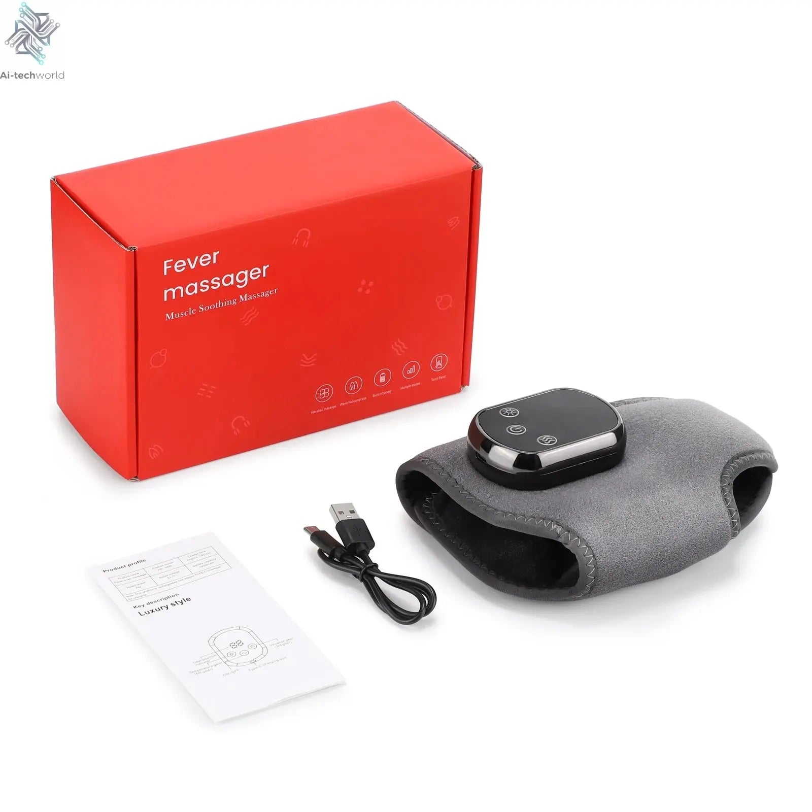 Electric foot and hand massager can vibrate and heat the ankles and ankles, and the bracket joints are portable, which can relax Ai-TechWorld 
