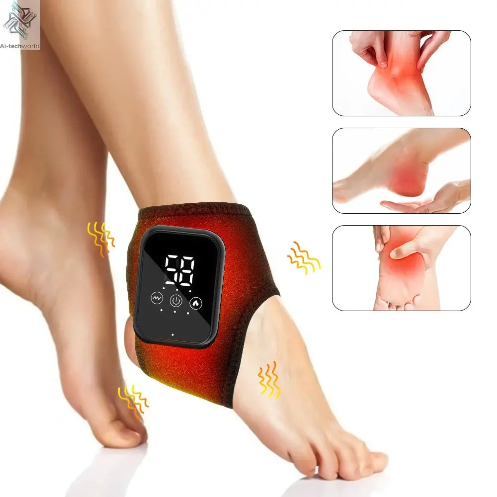 Electric foot and hand massager can vibrate and heat the ankles and ankles, and the bracket joints are portable, which can relax Ai-TechWorld 