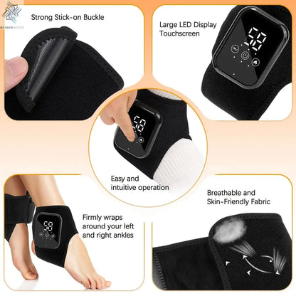 Electric foot and hand massager can vibrate and heat the ankles and ankles, and the bracket joints are portable, which can relax Ai-TechWorld 
