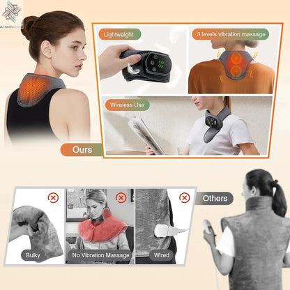 Electric foot and hand massager can vibrate and heat the ankles and ankles, and the bracket joints are portable, which can relax Ai-TechWorld 