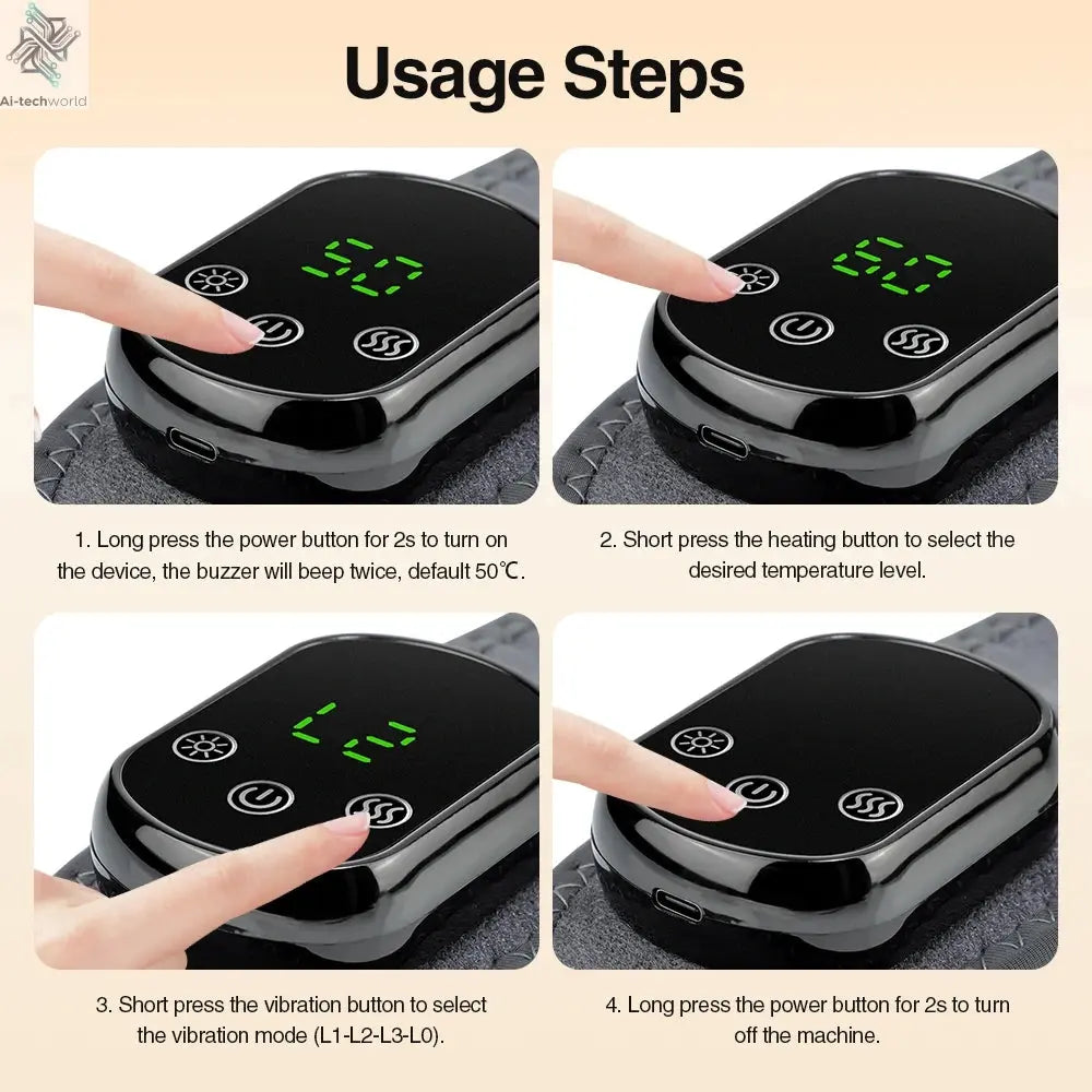 Electric foot and hand massager can vibrate and heat the ankles and ankles, and the bracket joints are portable, which can relax Ai-TechWorld 