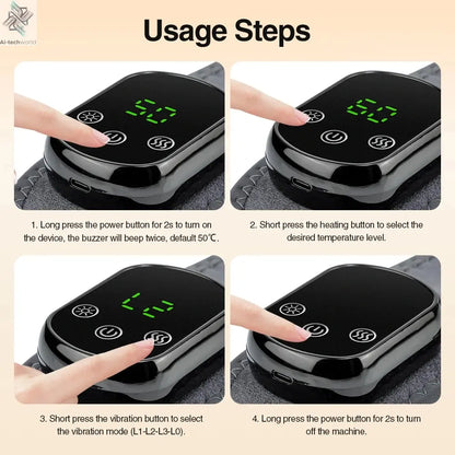 Electric foot and hand massager can vibrate and heat the ankles and ankles, and the bracket joints are portable, which can relax Ai-TechWorld 