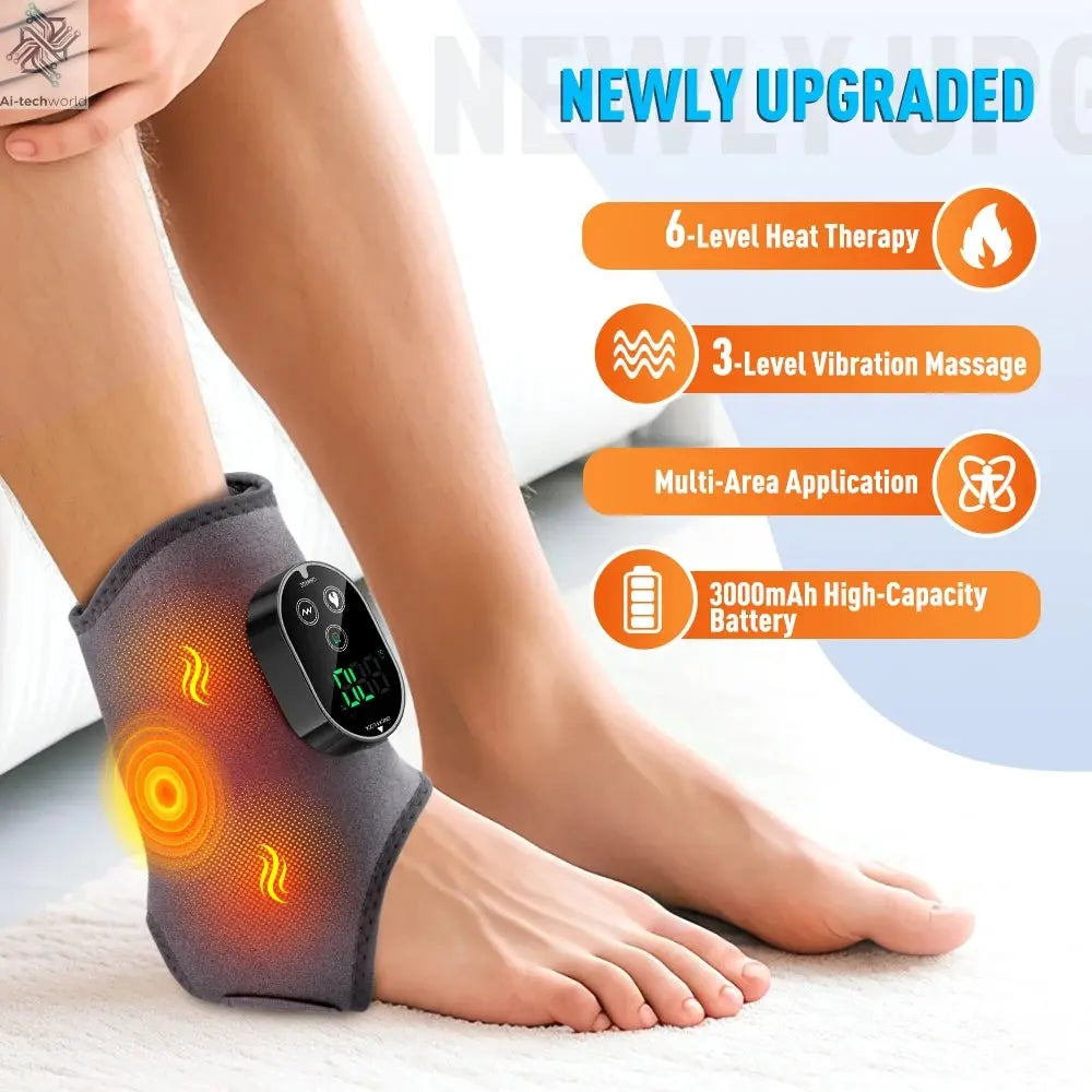 Electric foot and hand massager can vibrate and heat the ankles and ankles, and the bracket joints are portable, which can relax Ai-TechWorld 