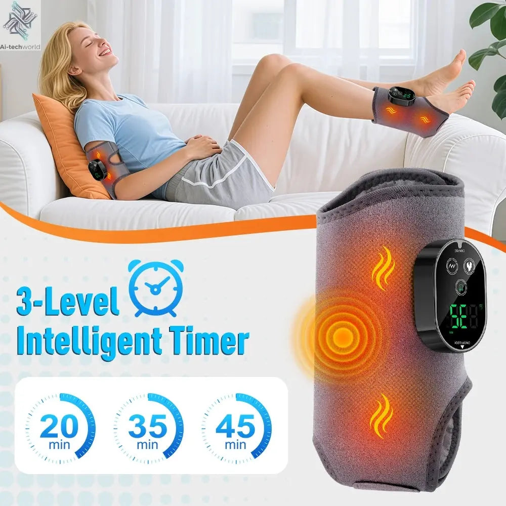 Electric foot and hand massager can vibrate and heat the ankles and ankles, and the bracket joints are portable, which can relax Ai-TechWorld 
