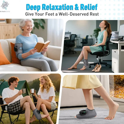 Electric foot and hand massager can vibrate and heat the ankles and ankles, and the bracket joints are portable, which can relax Ai-TechWorld 
