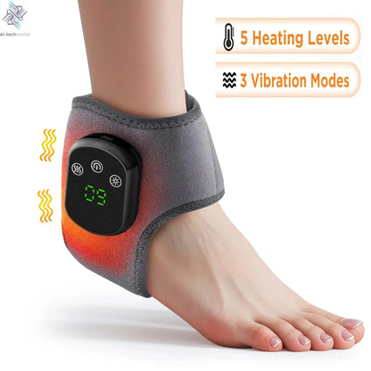 Electric foot and hand massager can vibrate and heat the ankles and ankles, and the bracket joints are portable, which can relax Ai-TechWorld 
