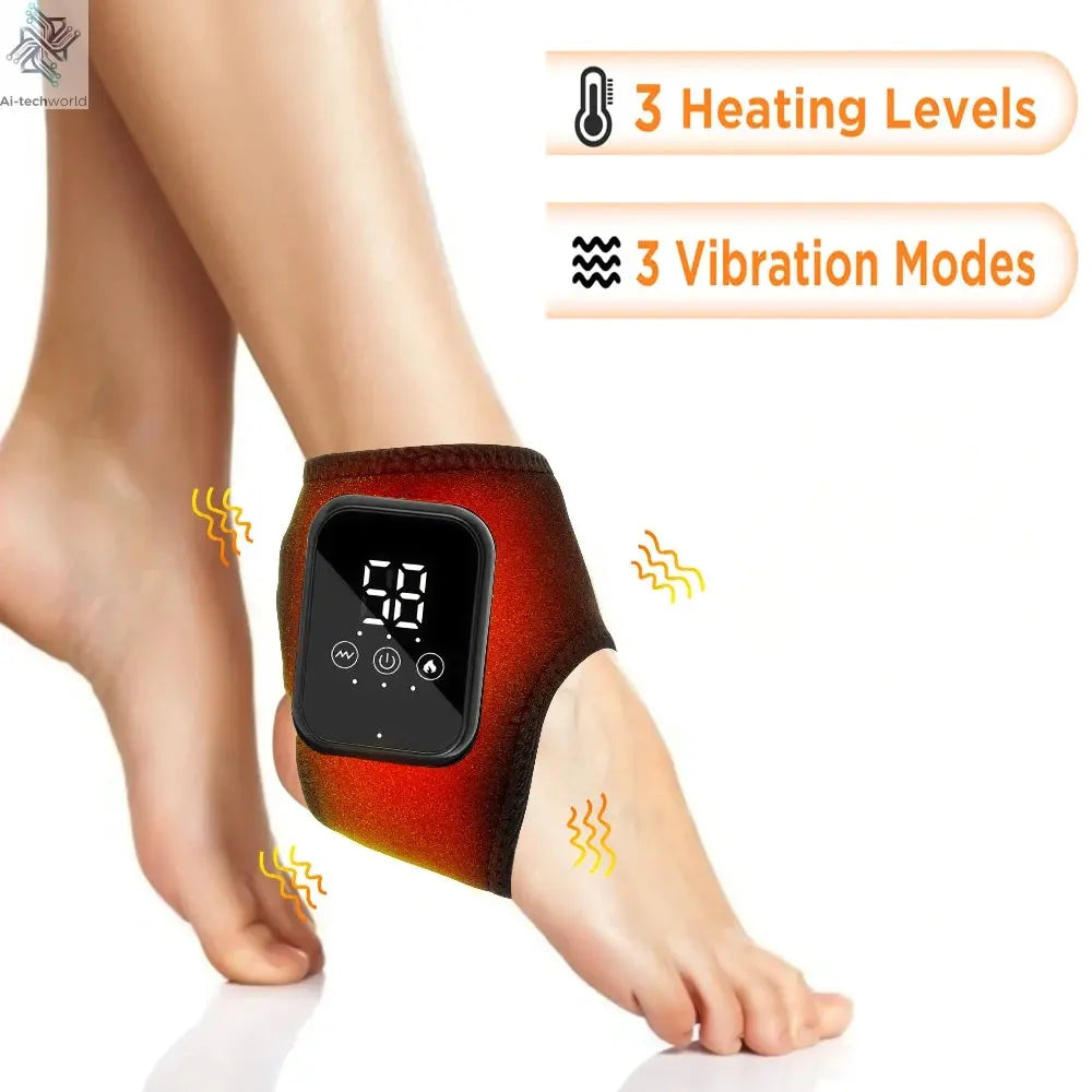 Electric foot and hand massager can vibrate and heat the ankles and ankles, and the bracket joints are portable, which can relax Ai-TechWorld 