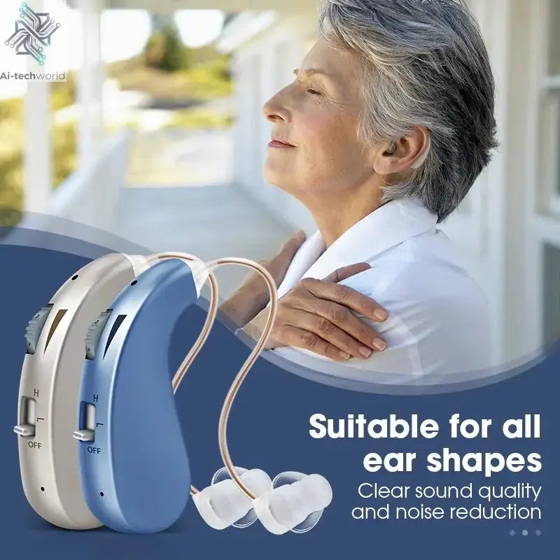 Enlarged hearing health earphones enhance ear sound protection for the elderly with hearing loss and tinnitus For Hearing Aid - Ai-TechWorld
