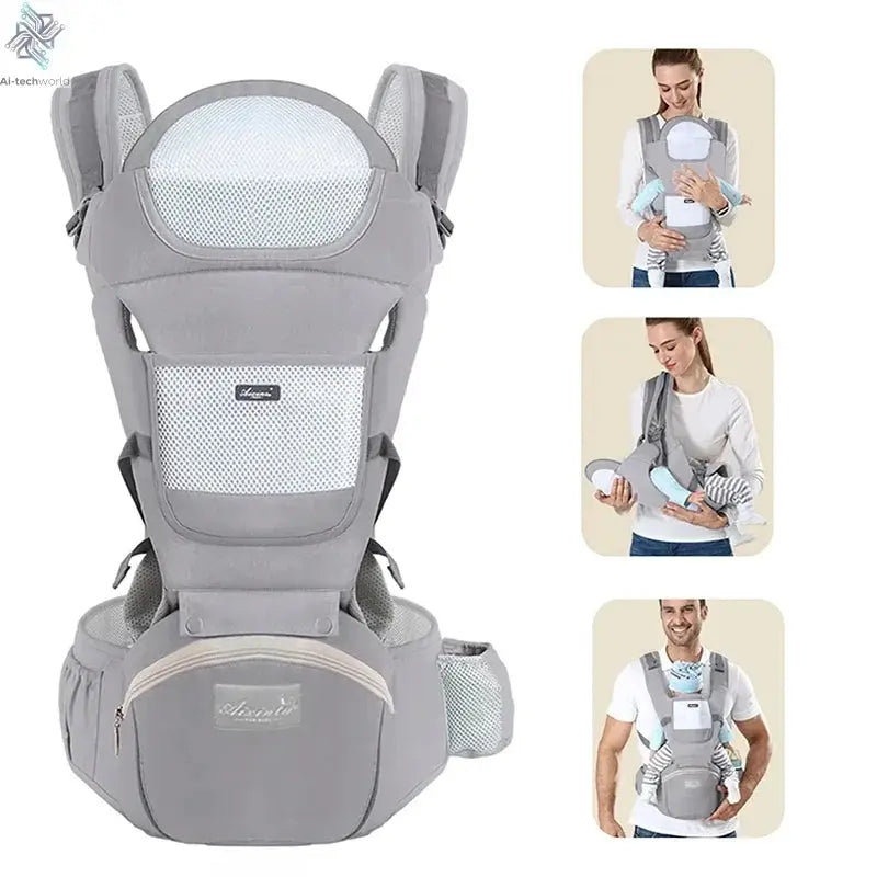 Ergonomic Baby Carrier Backpack Infant Baby Hipseat Carrier Front Facing Ergonomic Kangaroo Baby Wrap Sling Travel Backpack Ai-TechWorld 