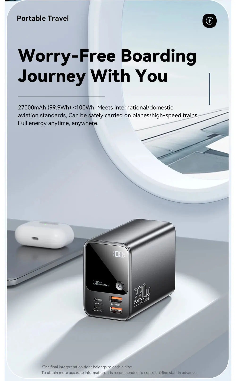 Essager 27000mAh Power Bank 220W PD Fast Charging Fast Charge External Battery Portable PowerBank For iPhone Macbook Pro Laptop Ai-TechWorld 