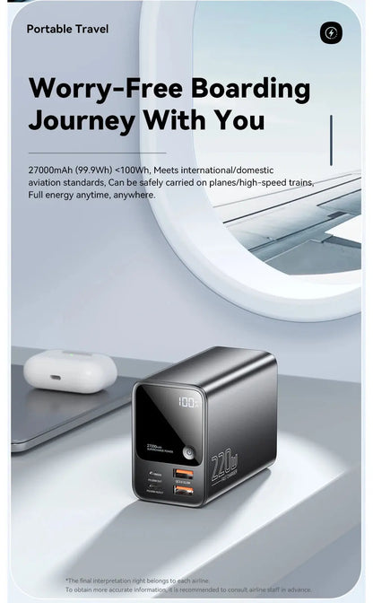 Essager 27000mAh Power Bank 220W PD Fast Charging Fast Charge External Battery Portable PowerBank For iPhone Macbook Pro Laptop Ai-TechWorld 