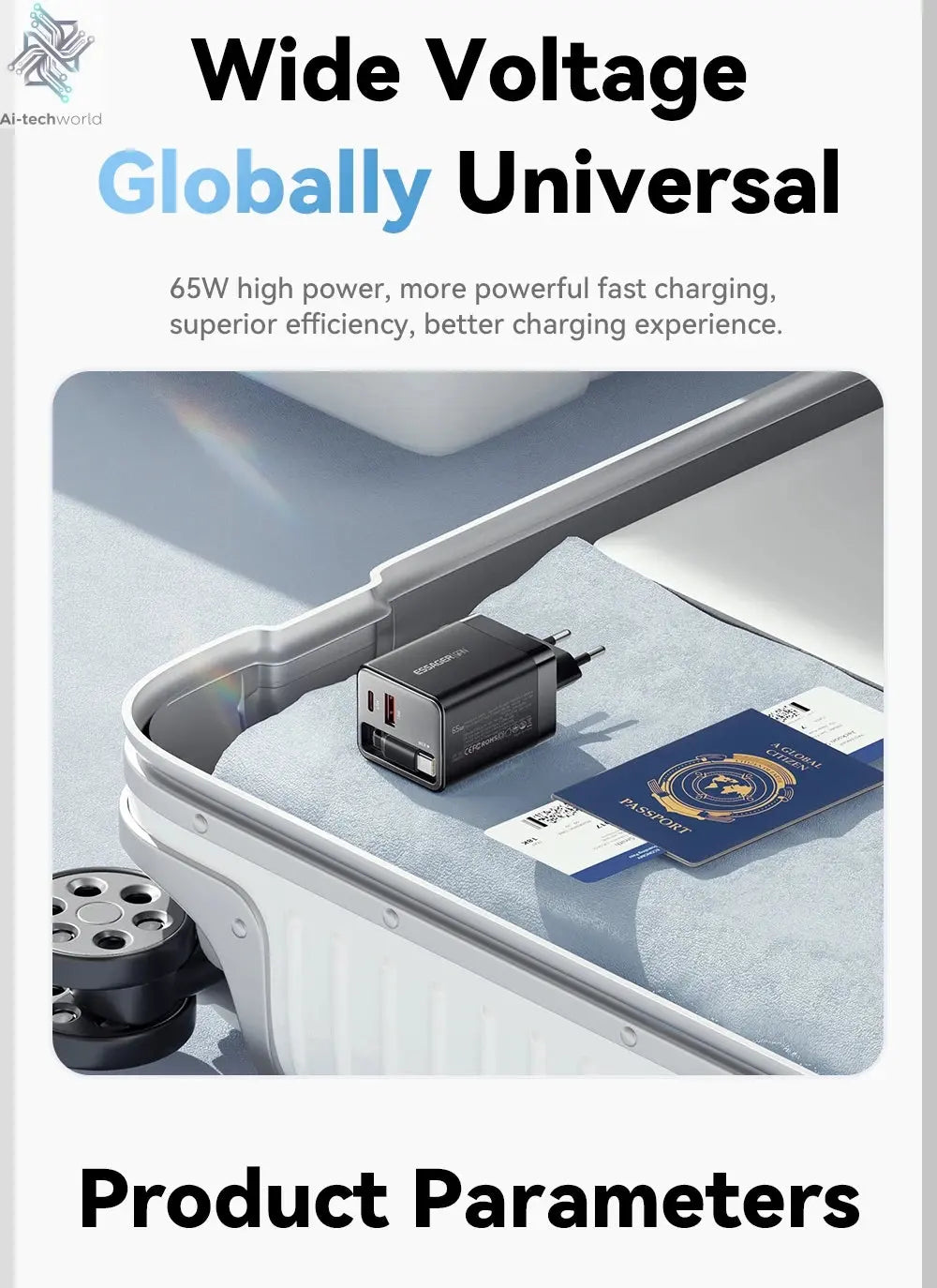 Essager 65W GaN Charger with Retractable Cable PD Fast Charging for Laptop Macbook iPhone 16 15 14 Xiaomi Type-C Phone Charger Ai-TechWorld 