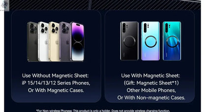 Essager Magnetic Car Phone Holder 15W Wireless Charger Stand For iPhone 17 16 15 14 Max Car Mount Charger for Magsafe LED Light - Ai - TechWorld