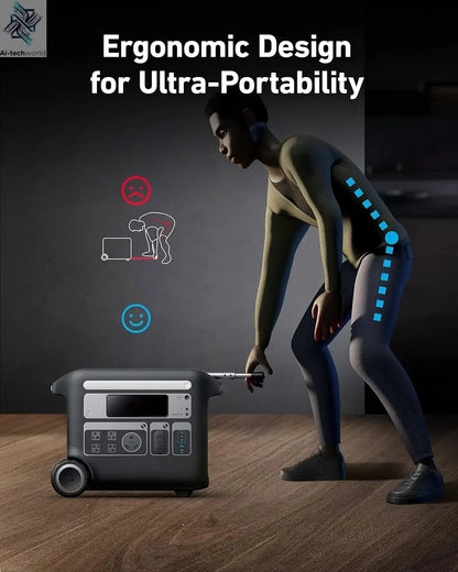 F2000 Portable Power Station, PowerHouse 767, 2400W Solar Generator, GaNPrime Battery Generators for Home Use - Ai-TechWorld