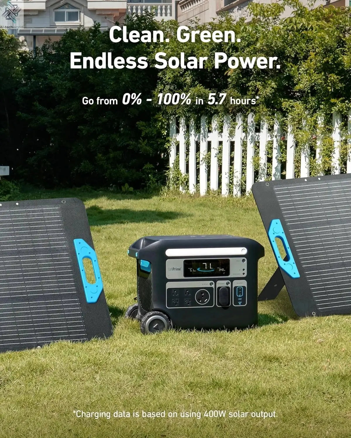 F2000 Portable Power Station, PowerHouse 767, 2400W Solar Generator, GaNPrime Battery Generators for Home Use - Ai-TechWorld