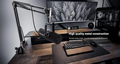 FDUCE SL40+ USB/XLR Dynamic Microphone Kit With Built - in Headset Output / Sound Insulation/Arm Stand,For PC PS5/4 Mixer - Ai - TechWorld