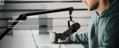 FDUCE SL40+ USB/XLR Dynamic Microphone Kit With Built - in Headset Output / Sound Insulation/Arm Stand,For PC PS5/4 Mixer - Ai - TechWorld