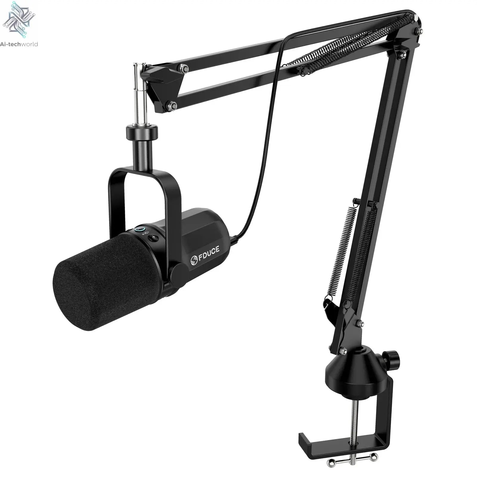 FDUCE SL40+ USB/XLR Dynamic Microphone Kit With Built - in Headset Output / Sound Insulation/Arm Stand,For PC PS5/4 Mixer - Ai - TechWorld
