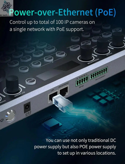 FEELWORLD KBC20N NDI POE PTZ Camera Joystick Controller, LCD Screen 4D Joystick Control Keyboard For Live Streaming Ai-TechWorld 